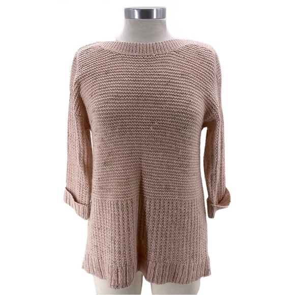 Chico's Sweaters - Chico's light pink & gold sweater